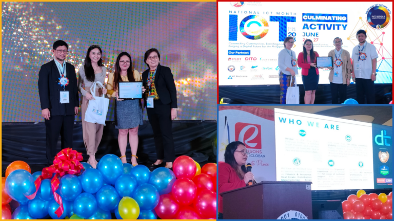 Devtac employees holding certificate of participation during NICT culminating activity june 2023