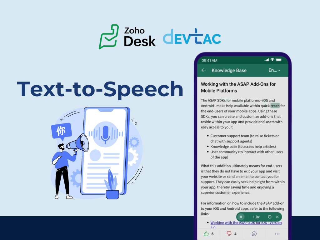 Text To Speech Zoho Desk