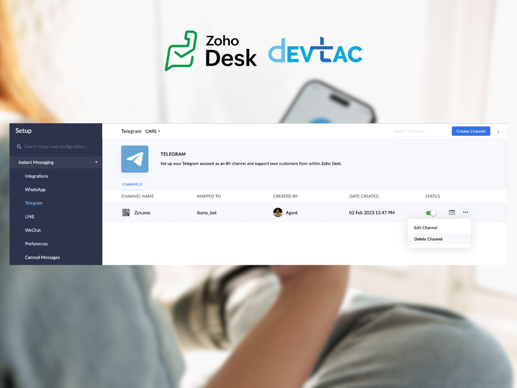 Zoho Desk Integration With Telegram