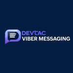 Devtac Viber Messaging logo featuring a violet speech bubble icon and the text “DEVTAC VIBER MESSAGING” on a dark blue background.